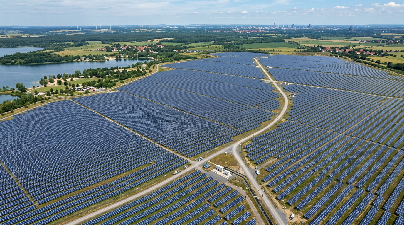 Google Maps: Das größte Solarkraftwerk Europas steht bei Leipzig