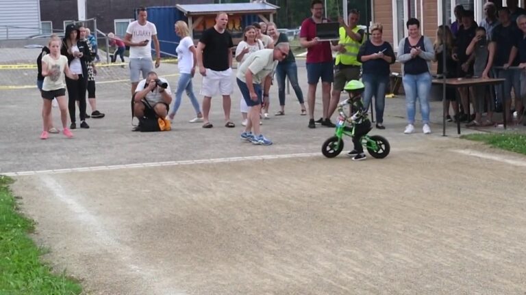 Beim Laufradrennen fast gewonnen