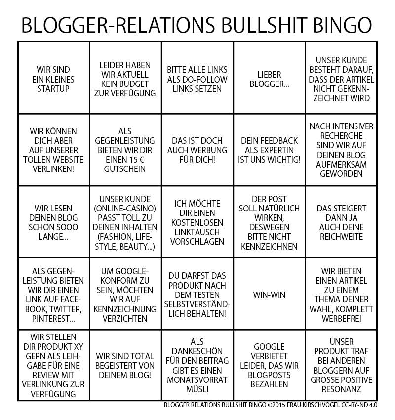 Aus der Reihe Blogger Relations Bullshit