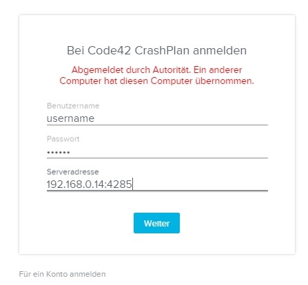 code42-client-app-anmeldung