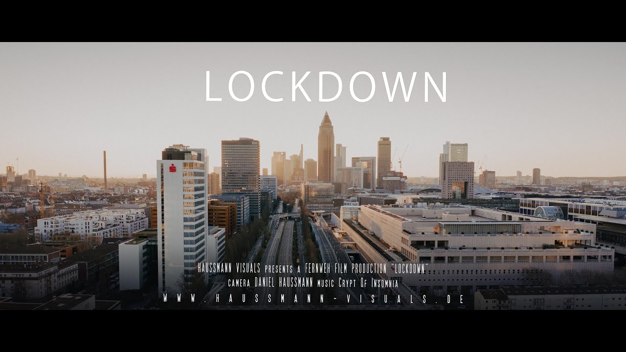 Corona Lockdown: Frankfurt aus der Luft
