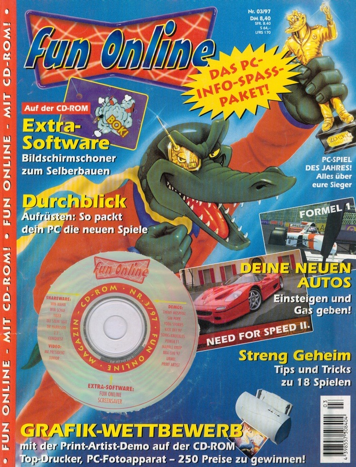 Wer kennt’s noch? Fun Online Ausgabe von 1997