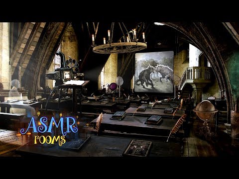 Harry Potter inspired ASMR – Defence Against the Dark Arts Classroom – 1 hour Study Ambience