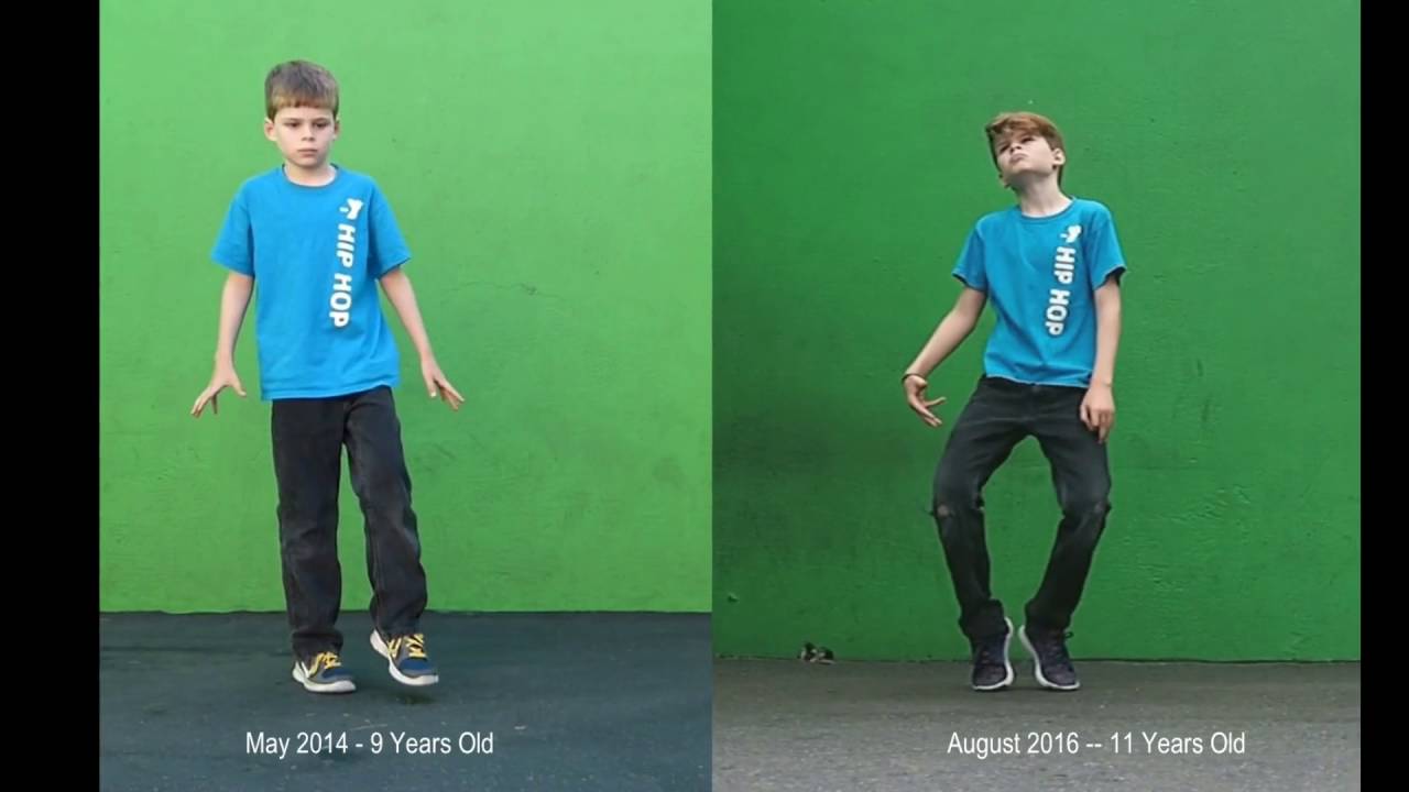 Kind tanzt nach zwei Jahren Training