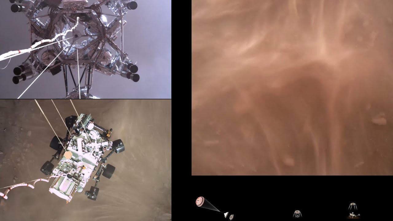 Landung des Mars Rovers auf der Marsoberfläche