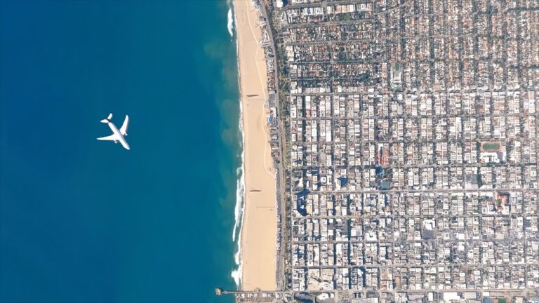 Los Angeles aus über 3000 Metern Höhe gefilmt