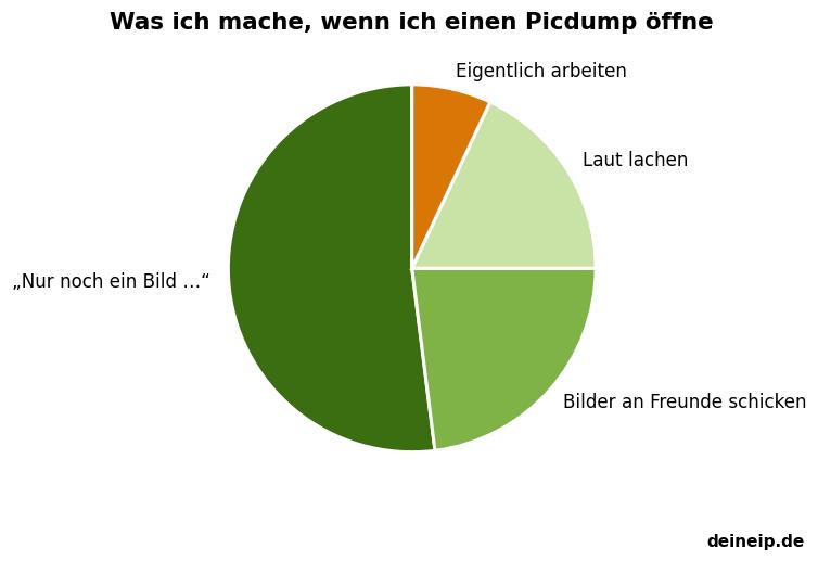 Tortendiagramm: Was ich mache, wenn ich einen Picdump öffne