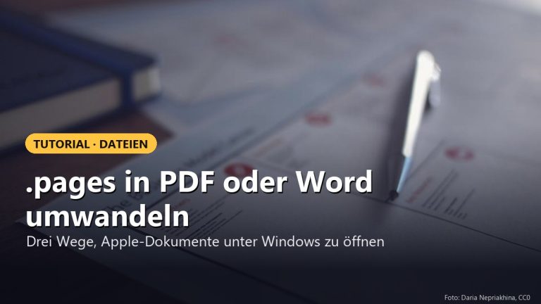 Apple (.pages) in PDF oder Word (.docx) umwandeln