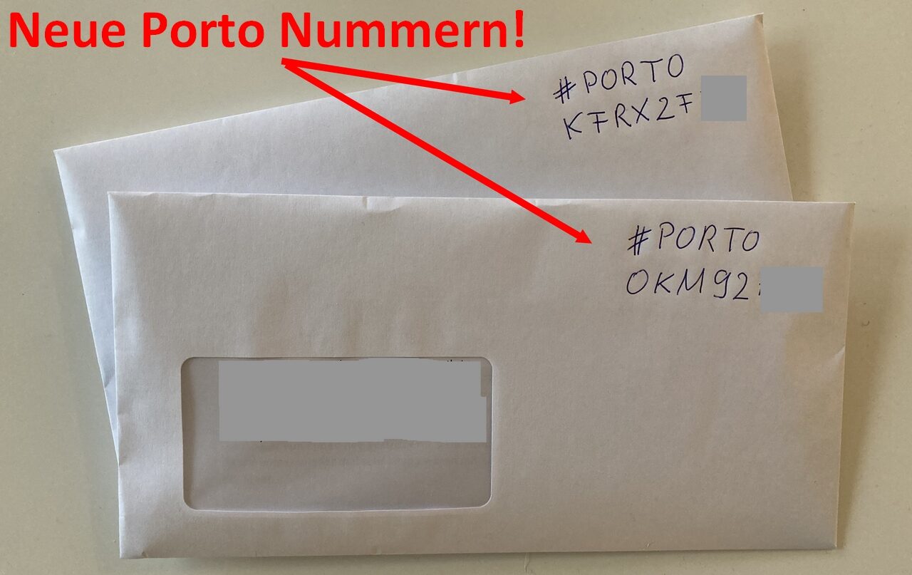 Briefe mit Code zum Beschriften ohne Briefmarke verschicken