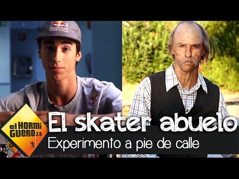 Profi-Skateboarder verkleidet sich als Opa und zeigt den Jugendlichen wo der Hammer hängt