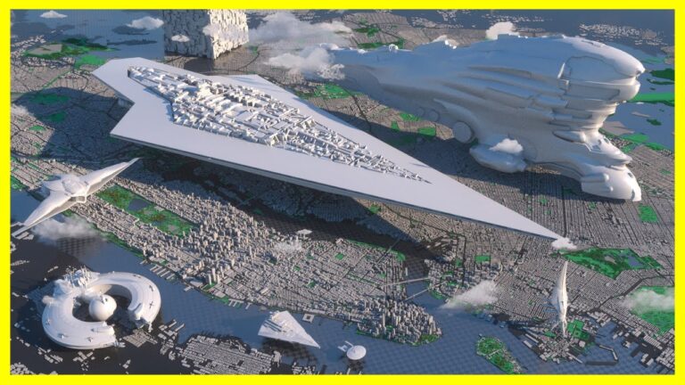 Raumschiffe im Größenvergleich in 3D