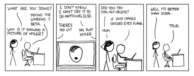 Windows 7 Test auf xkcd