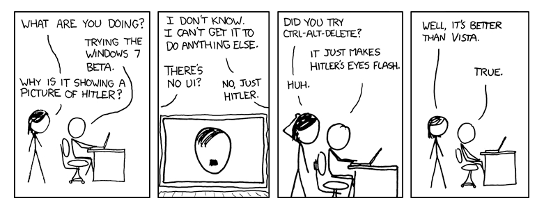 Windows 7 Test auf xkcd