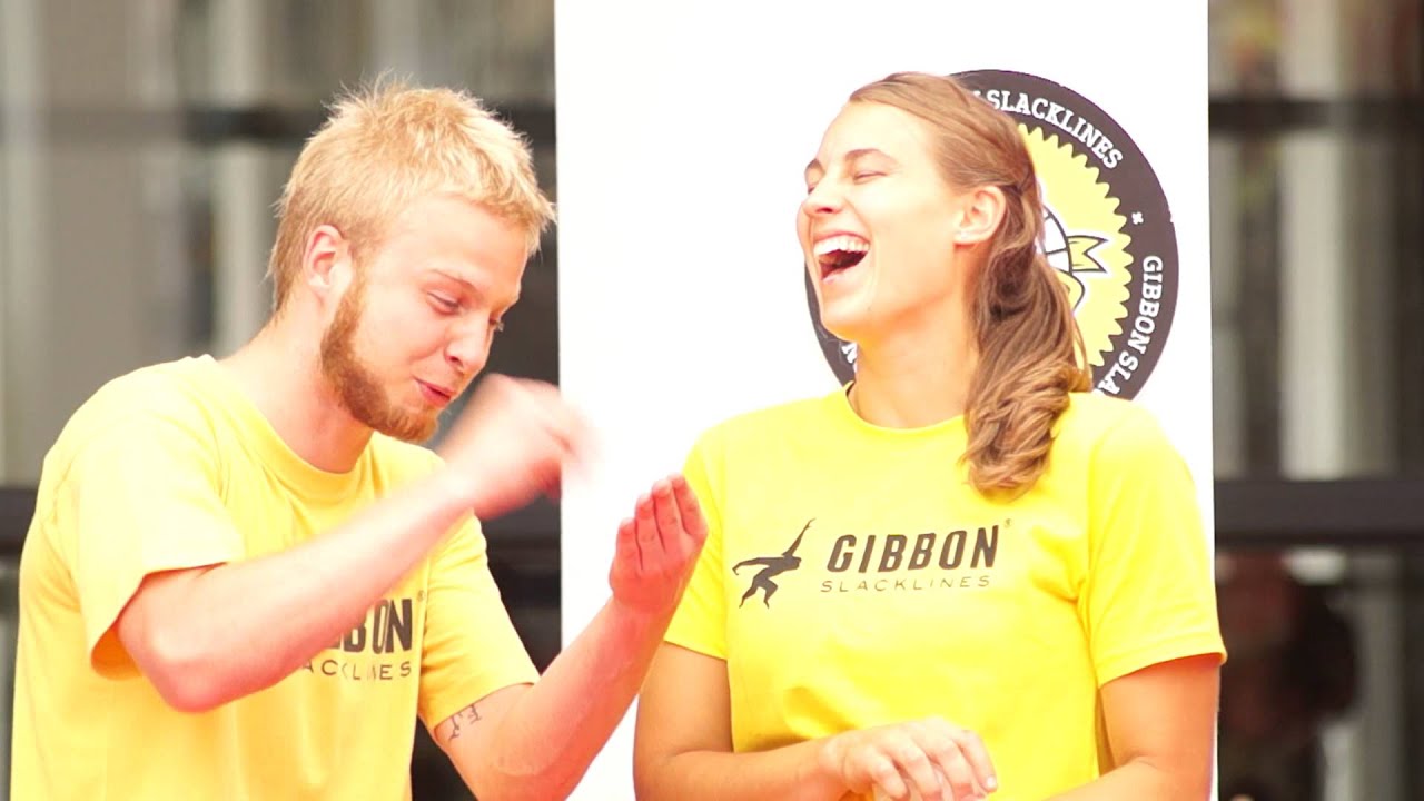 Slackline-Wettbewerb auf Outdoor-Messe 2012