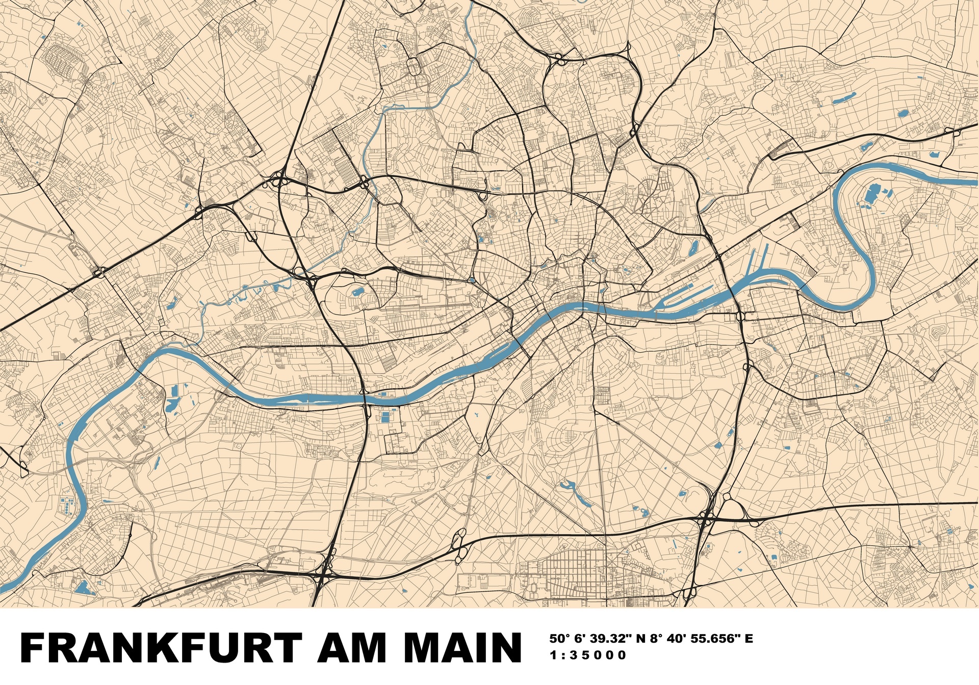 Stadtplan Poster aus OpenStreetMap Daten erstellen