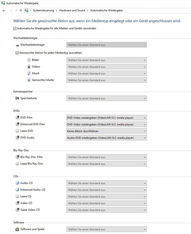 Tutorial: Automatische Wiedergabe von Medien unter Windows 10 einstellen