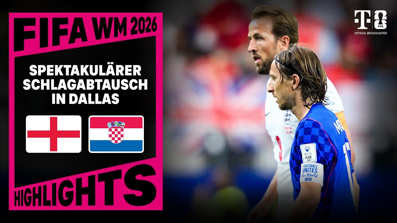 WM Vorrundenkracher: England besiegt Kroatien (17.6.26)