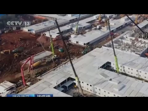 Zeitraffer: China baut Corona Virus Krankenhaus in wenigen Tagen